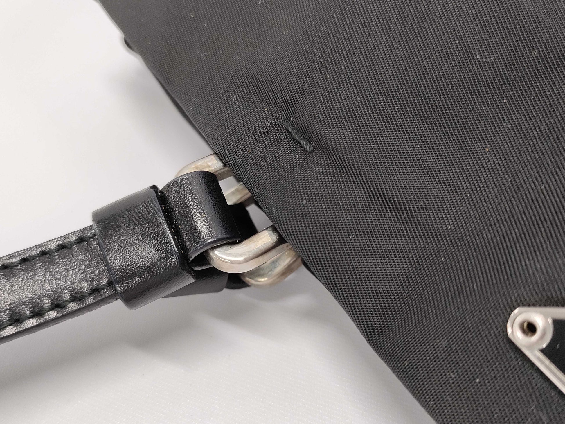 PRADA PRADA Nylon Prada Tote Bag Nylon Triangle Plate Tessuto Black Tote Bag Handbag