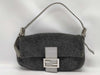 FENDI FENDI Knit Rhinestone Baguette Mamma Bucket Shoulder Bag