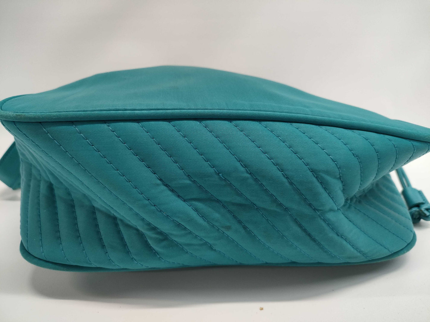 Yves Saint Laurent 7162 Embossed Logo Shoulder Bag