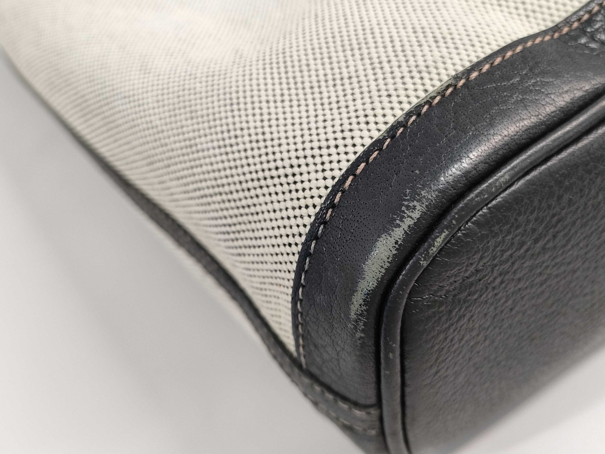 HERMES Garden File MM Toile H/Buffle Skipper Women's Tote Bag, Gray