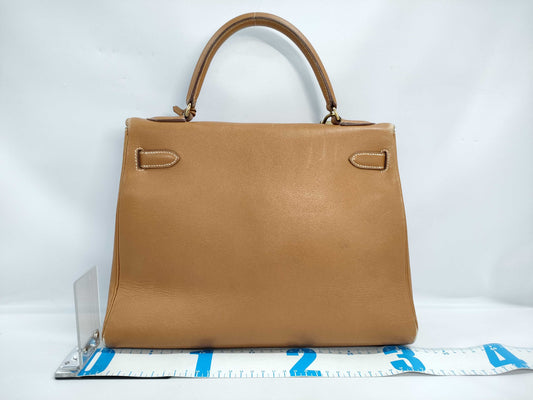 HERMES Kouchebel Kelly 32 Handbag with Two Keys and Cadena Cloth