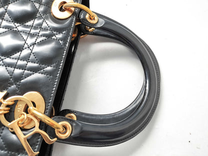 Dior Lady Dior Cannage Patent Handbag