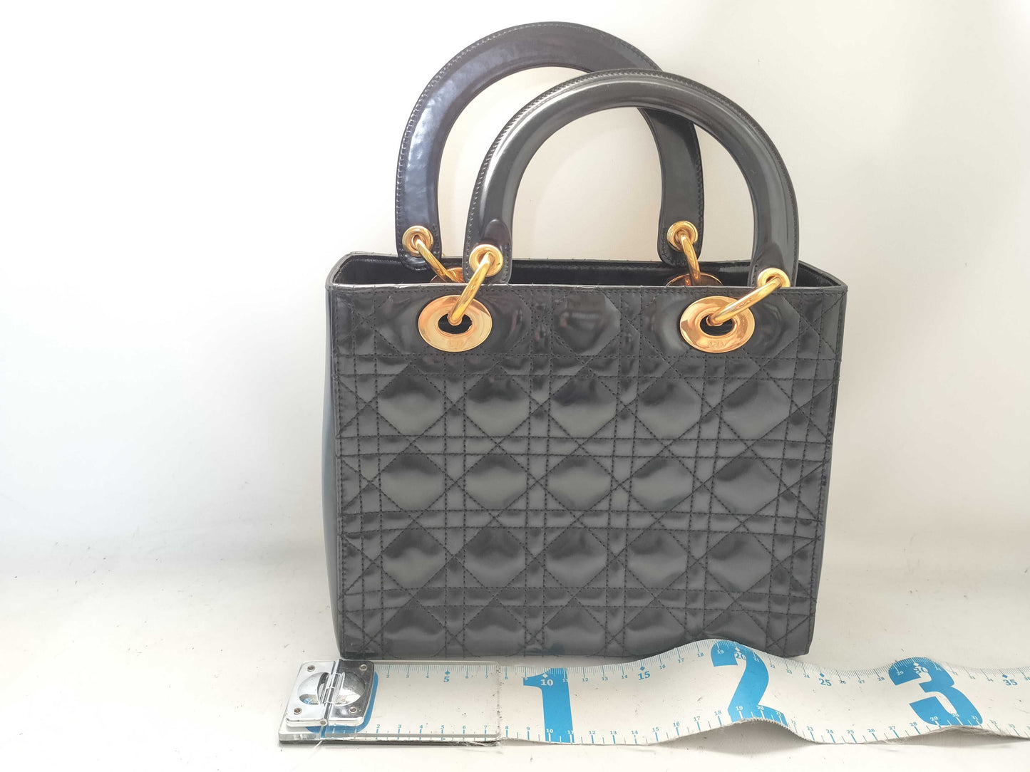 Dior Lady Dior Cannage Patent Handbag