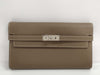 HERMES Kelly Wallet Etoupe D Stamp Wallet