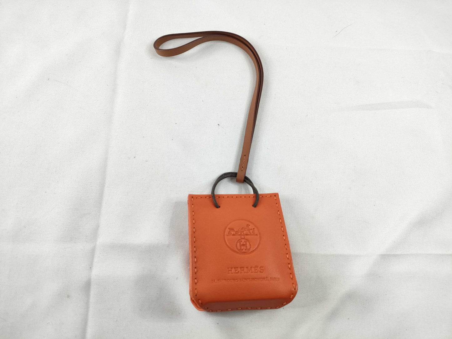 HERMES Sac Orange Shopper Bag Charm A New Charm