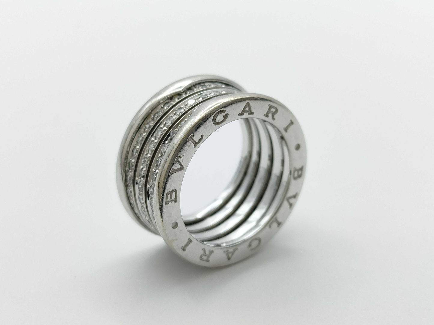 BVLGARI B.zero1 Diamond #54 WG 750 13.6g Ring 