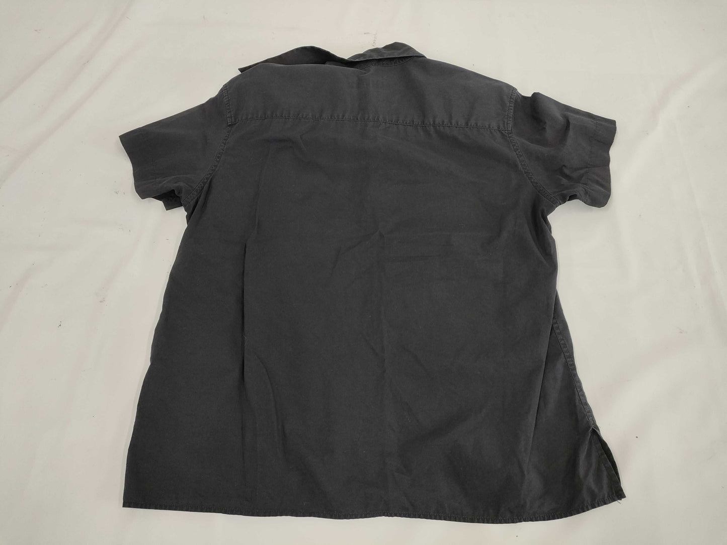 Ys Yohji Yamamoto Short Sleeve Shirt, Black, Size 3