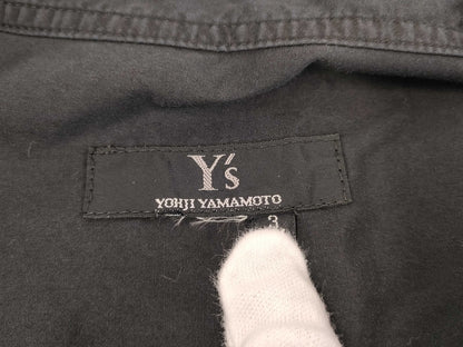 Ys Yohji Yamamoto Short Sleeve Shirt, Black, Size 3