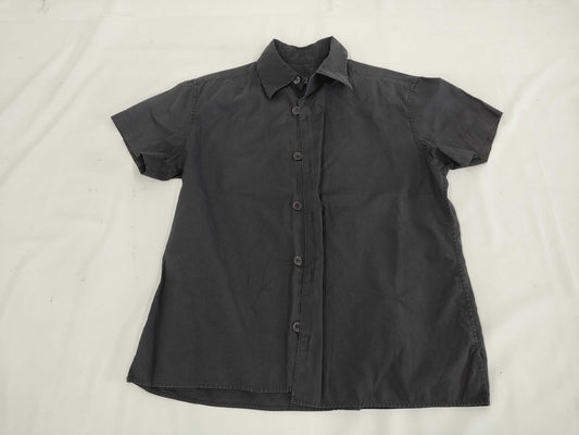 Ys Yohji Yamamoto Short Sleeve Shirt, Black, Size 3