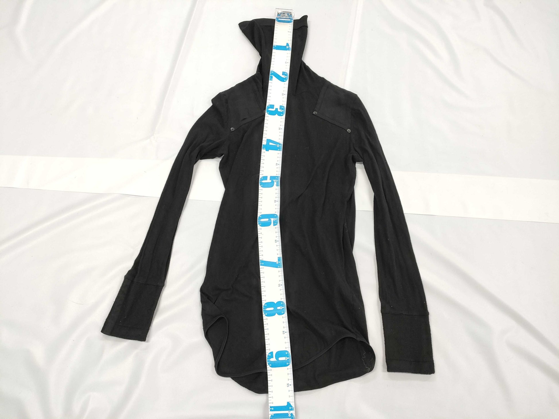 Ys Red Label Yohji Yamamoto Women's Lightweight Turtleneck Knit Top in Black, Size 2