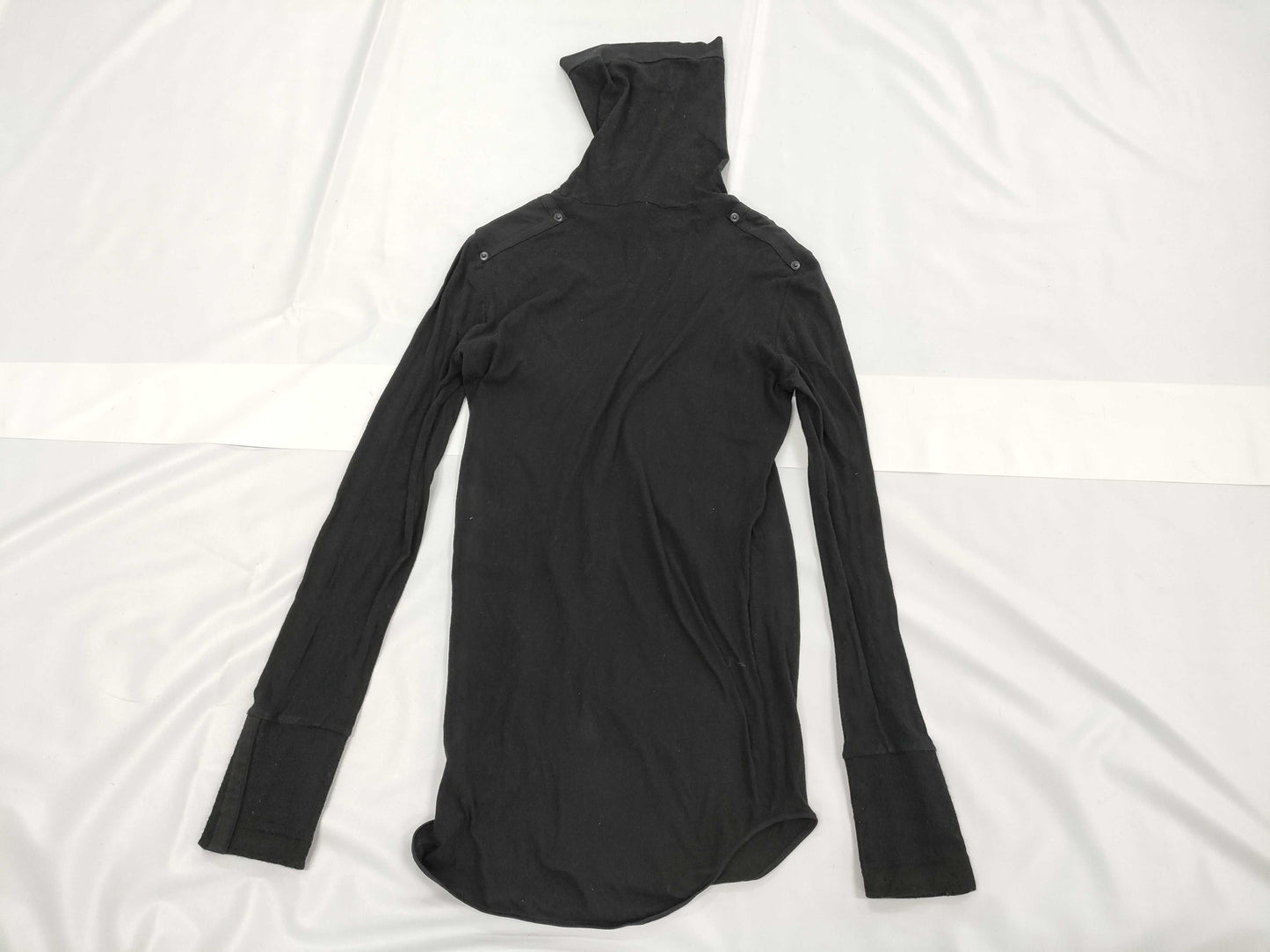Ys Red Label Yohji Yamamoto Women's Lightweight Turtleneck Knit Top in Black, Size 2