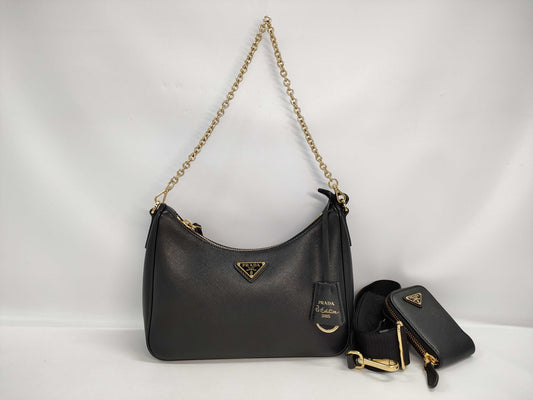 PRADA Saffiano Chain Shoulder Bag