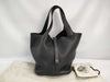 HERMES Picotin 22 Black Y Stamp Handbag