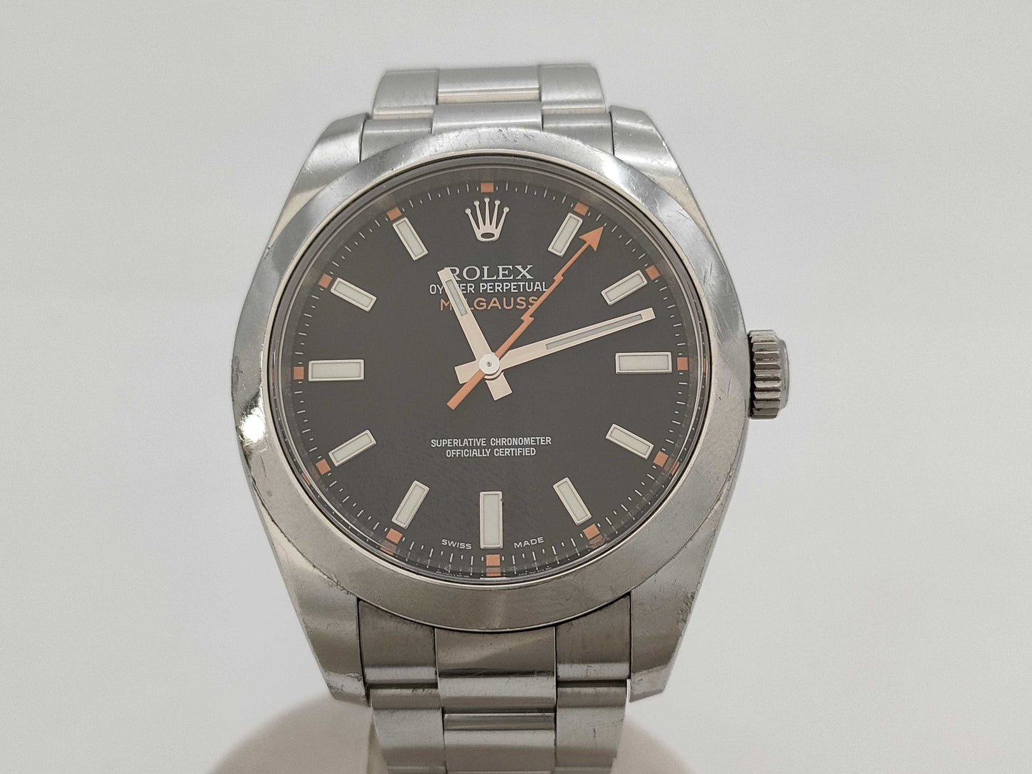 ROLEX Milgauss 116400 V604177 Black Dial Men's Watch