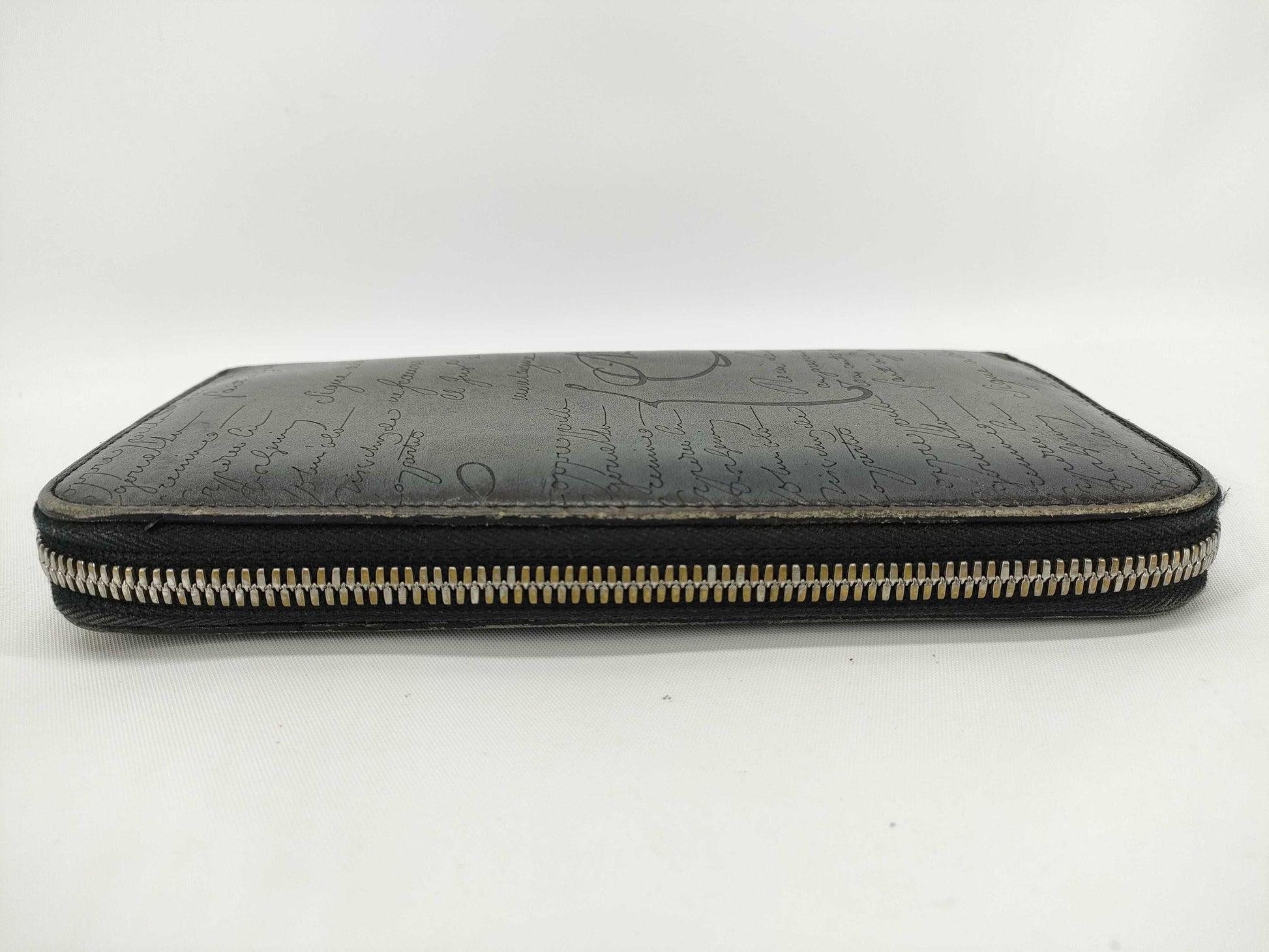 Berluti Calligraphy Round Zip Wallet