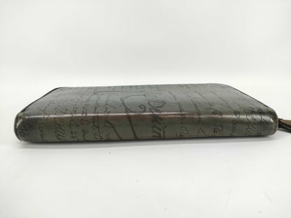 Berluti Calligraphy Round Zip Wallet