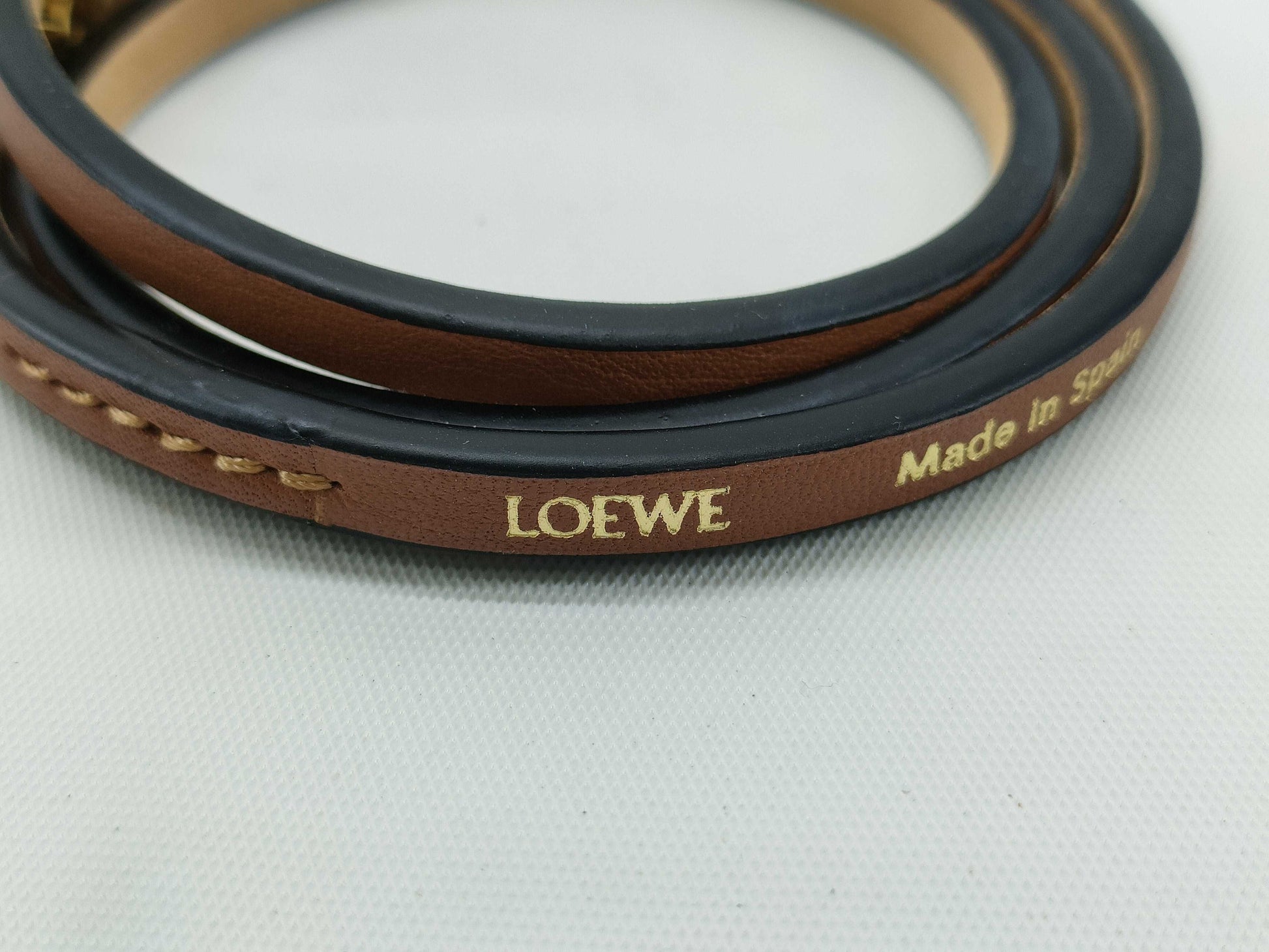 LOEWE Unused Loewe Twist Bangle Calfskin Bracelet/Bangle