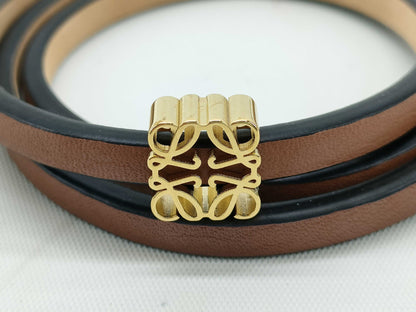 LOEWE Unused Loewe Twist Bangle Calfskin Bracelet/Bangle