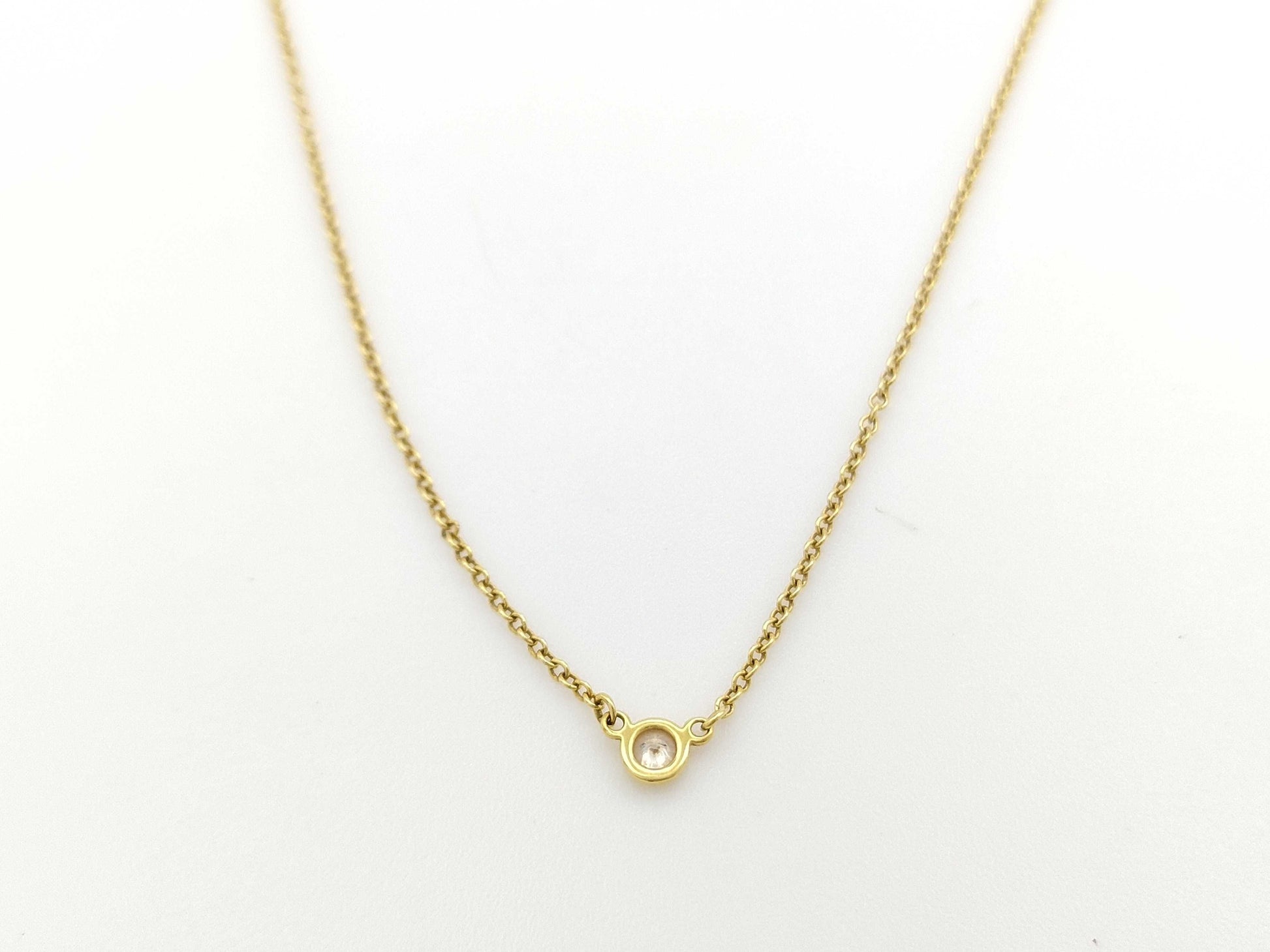 Tiffany & Co. By the Yard 1PD YG Au750 1.8g Necklace 