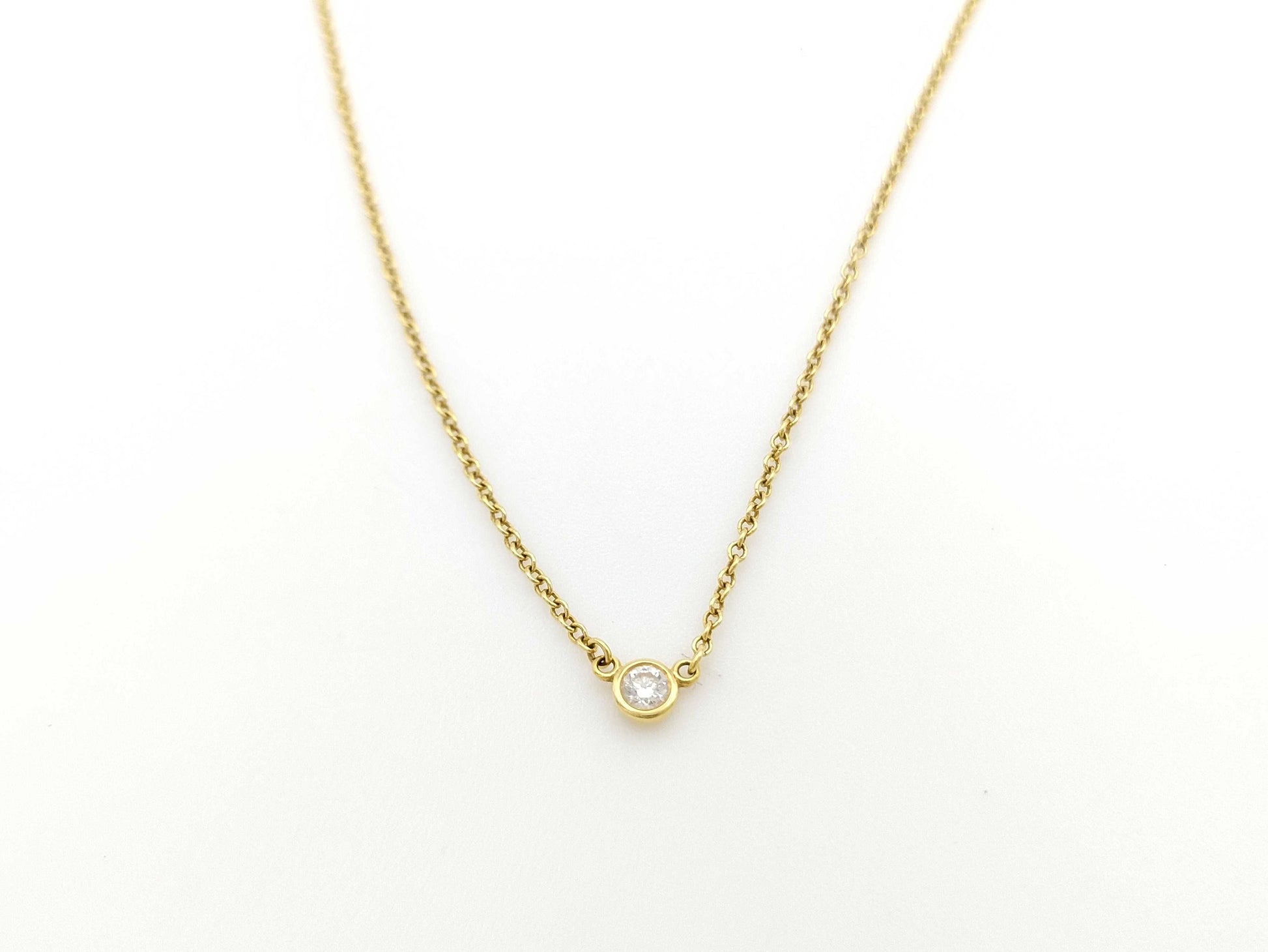 Tiffany & Co. By the Yard 1PD YG Au750 1.8g Necklace 