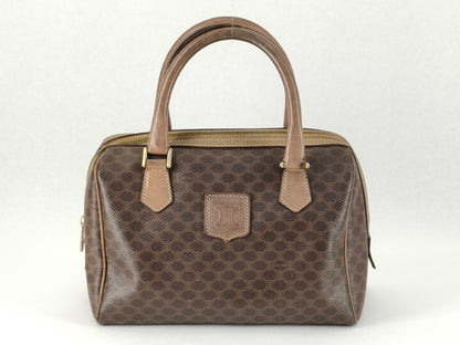 CELINE PVC Macadam Mini Boston Handbag