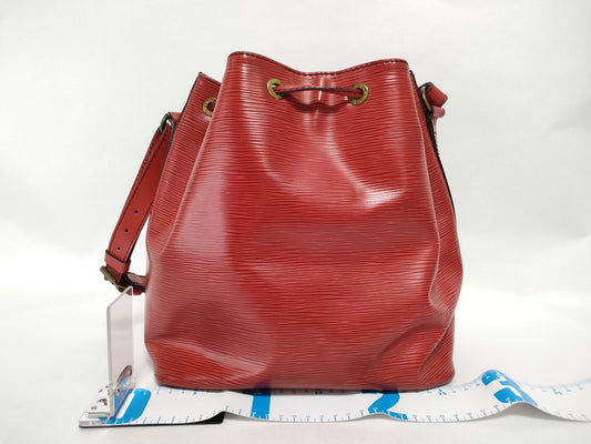 LOUIS VUITTON Epi LV Epi Petit Noe Shoulder Bag Red Shoulder Bag