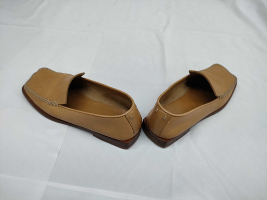 LOUIS VUITTON LV Leather Loafers Beige Size 35.5 BA1012 Other Shoes