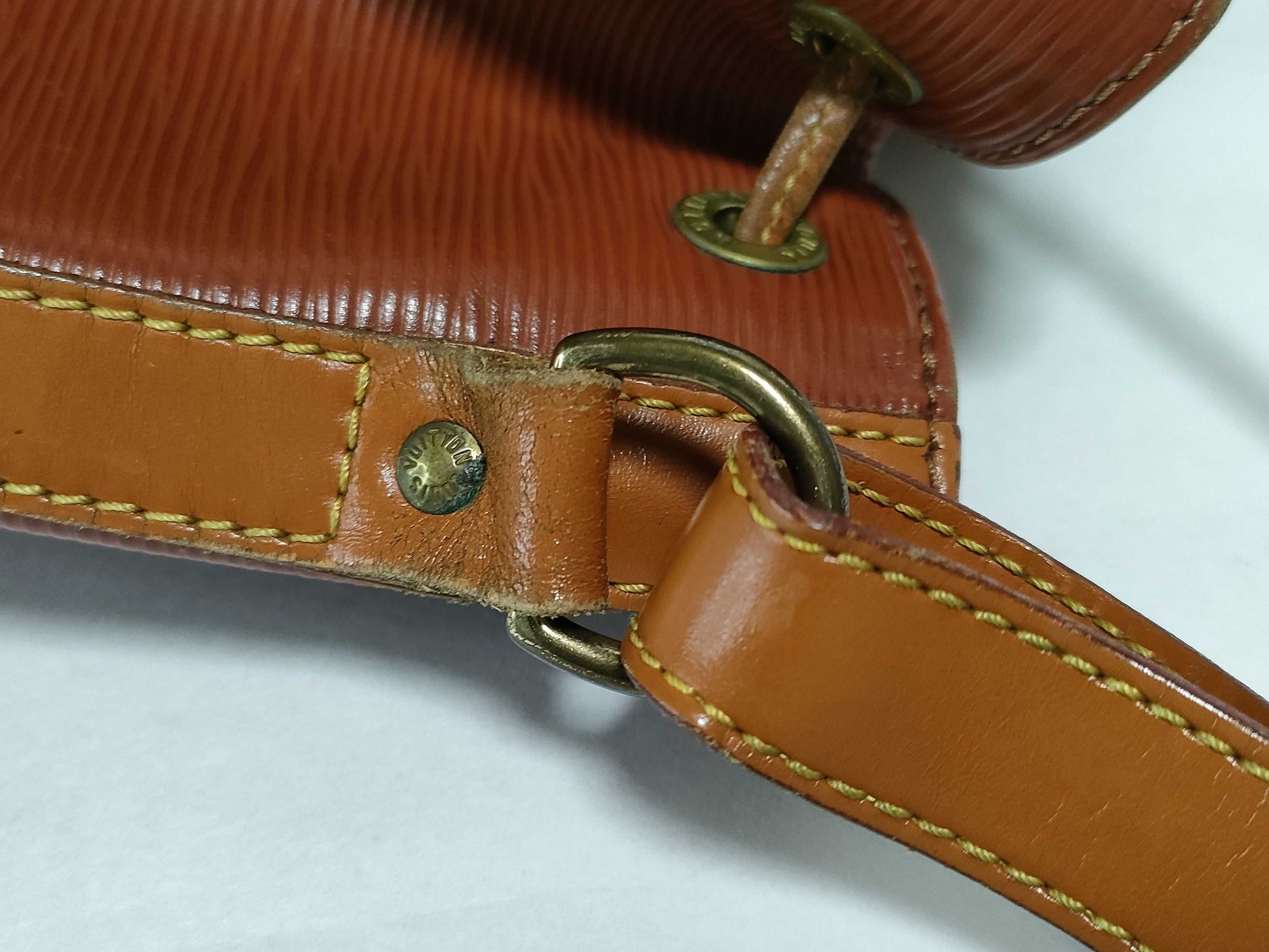 LOUIS VUITTON Epi LV Epi Shoulder Bag Brown Shoulder Bag