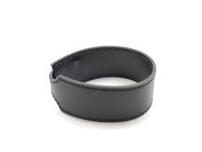 HERMES Leather Bracelet Black Bracelet Bangle