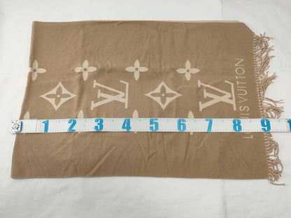 LOUIS VUITTON Current Cashmere Scarf with Box