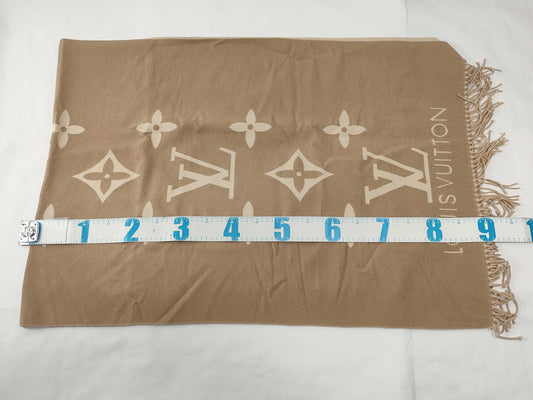 LOUIS VUITTON Current Cashmere Scarf with Box