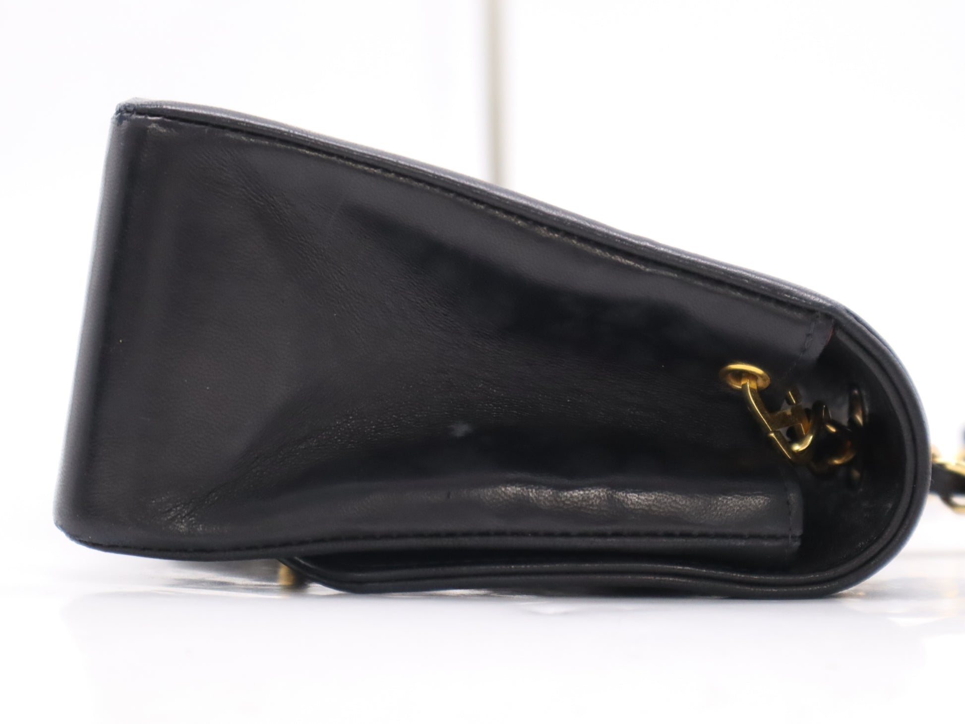 CHANEL Lambskin Matelasse 22 Shoulder Bag with Small Flap, Small Chain, Turn Lock, Gold Hardware, Black, Guarantee Card, Card Holder, Sticker, 2057903