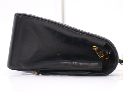 CHANEL Lambskin Matelasse 22 Shoulder Bag with Small Flap, Small Chain, Turn Lock, Gold Hardware, Black, Guarantee Card, Card Holder, Sticker, 2057903