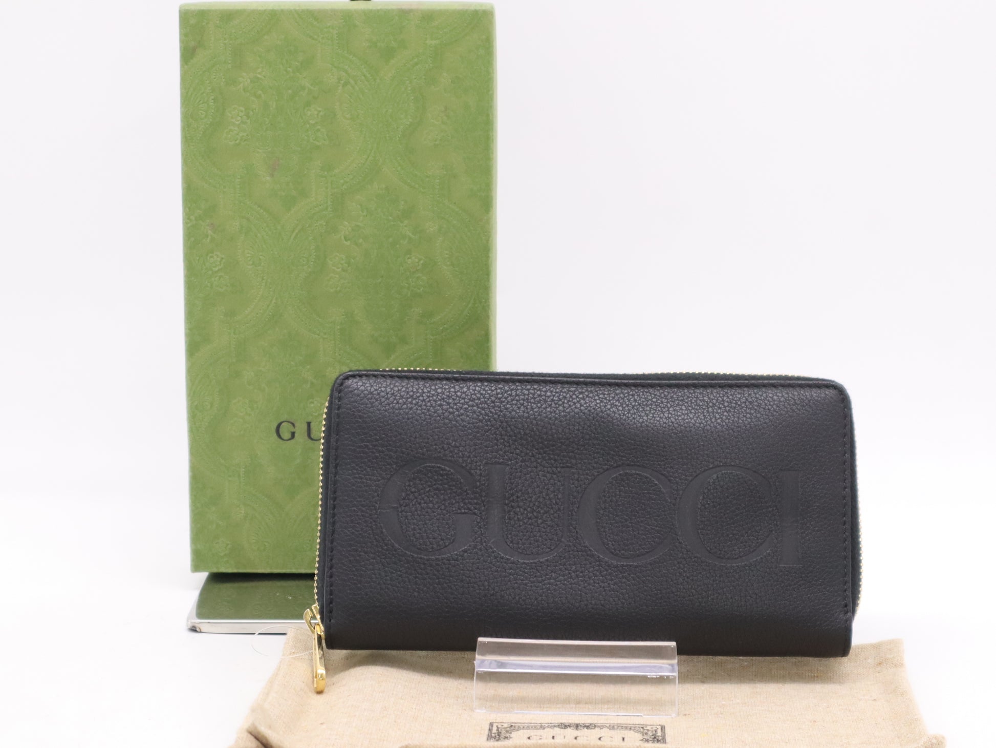 GUCCI 658691 Other Line Bag Leather GUCCI Logo Zip Around Wallet 525040 Wallet