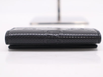 GUCCI 625565GG Embossed Key Case Black 1147 Key Case/Key Holder