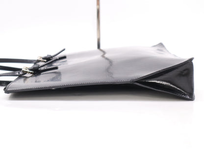 FENDI Leather Logo FF Black Tote Bag