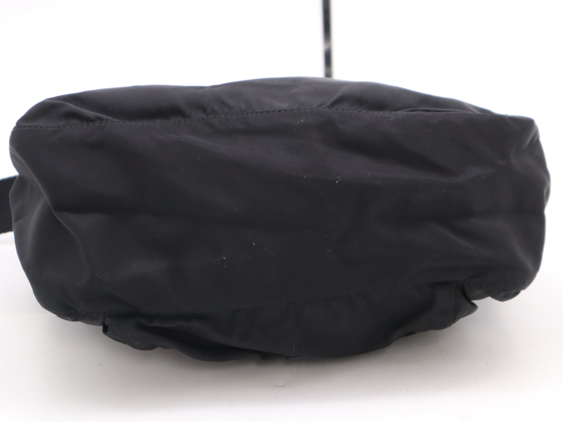 PRADA Nylon Triangle Logo Messenger Bag Black Shoulder Bag