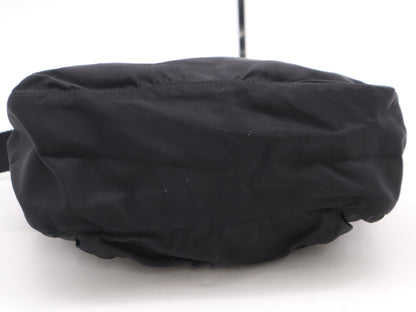 PRADA Nylon Triangle Logo Messenger Bag Black Shoulder Bag