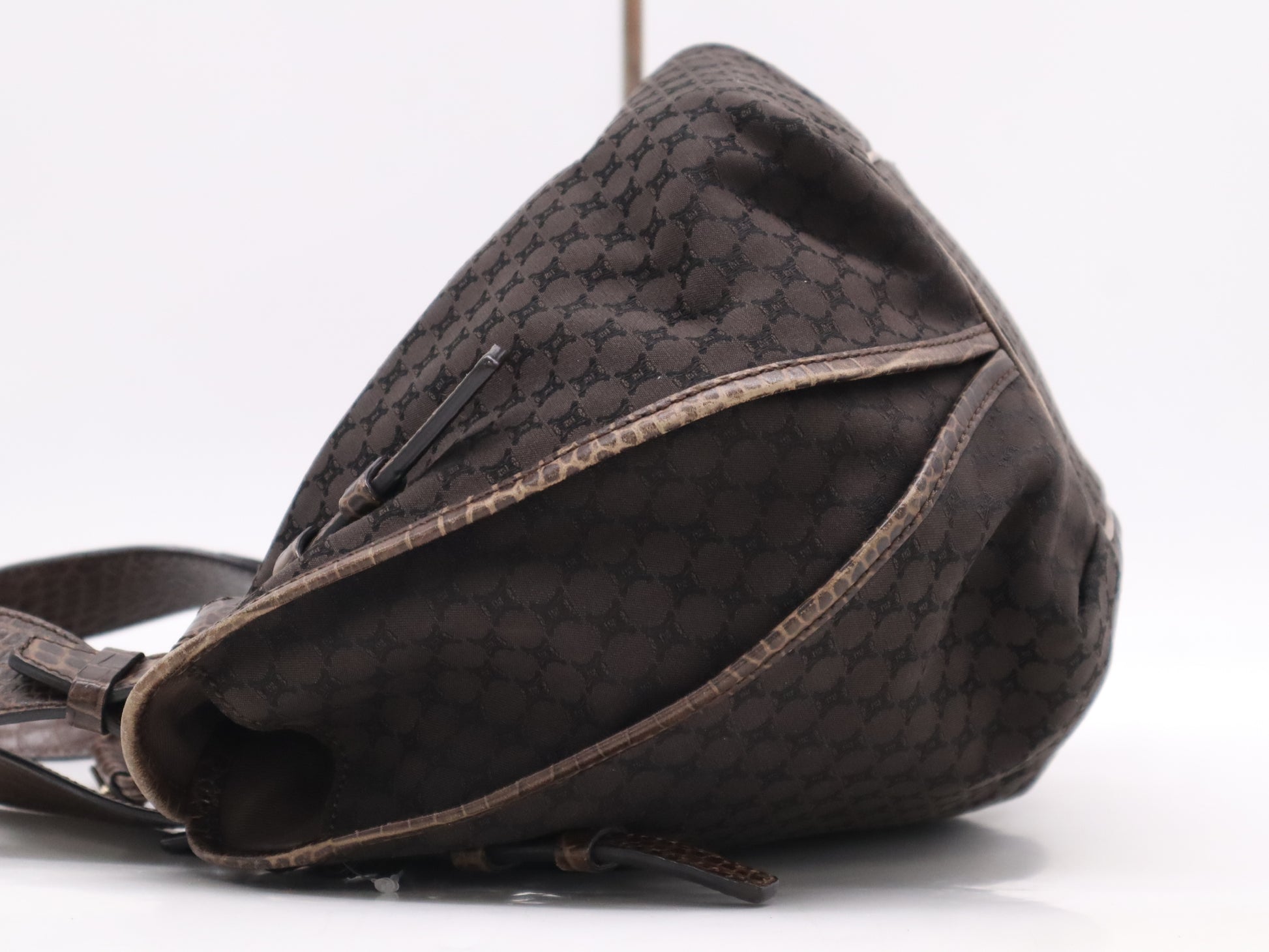 CELINE Canvas x Leather Bittersweet Macadam Tote Bag