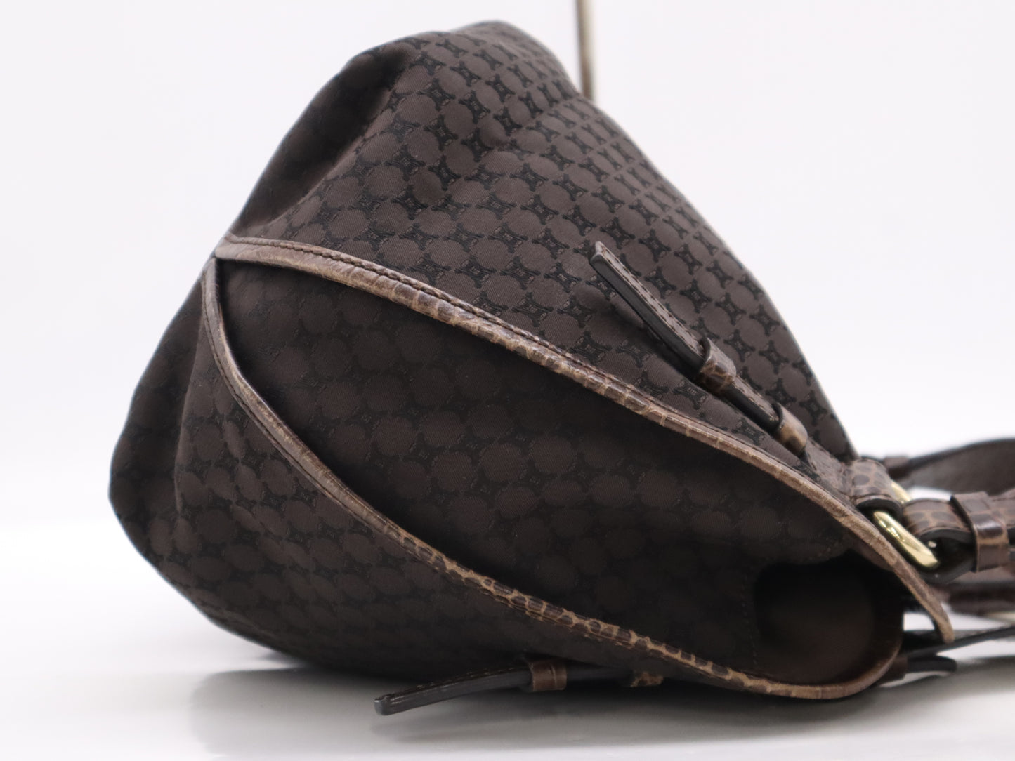 CELINE Canvas x Leather Bittersweet Macadam Tote Bag