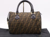 FENDI 8BL104 Zucca Mini Boston Bag, Brown, with Dust Bag
