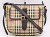 BURBERRY PVC x Leather Nova Check Shoulder Bag Brown Beige Shoulder Bag