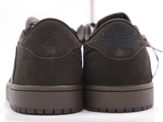 DM7866-202 Other Clothing Line Air Jordan 1 Low Travis Scott Suede Brown with Replacement Laces Size 28CM Sneakers