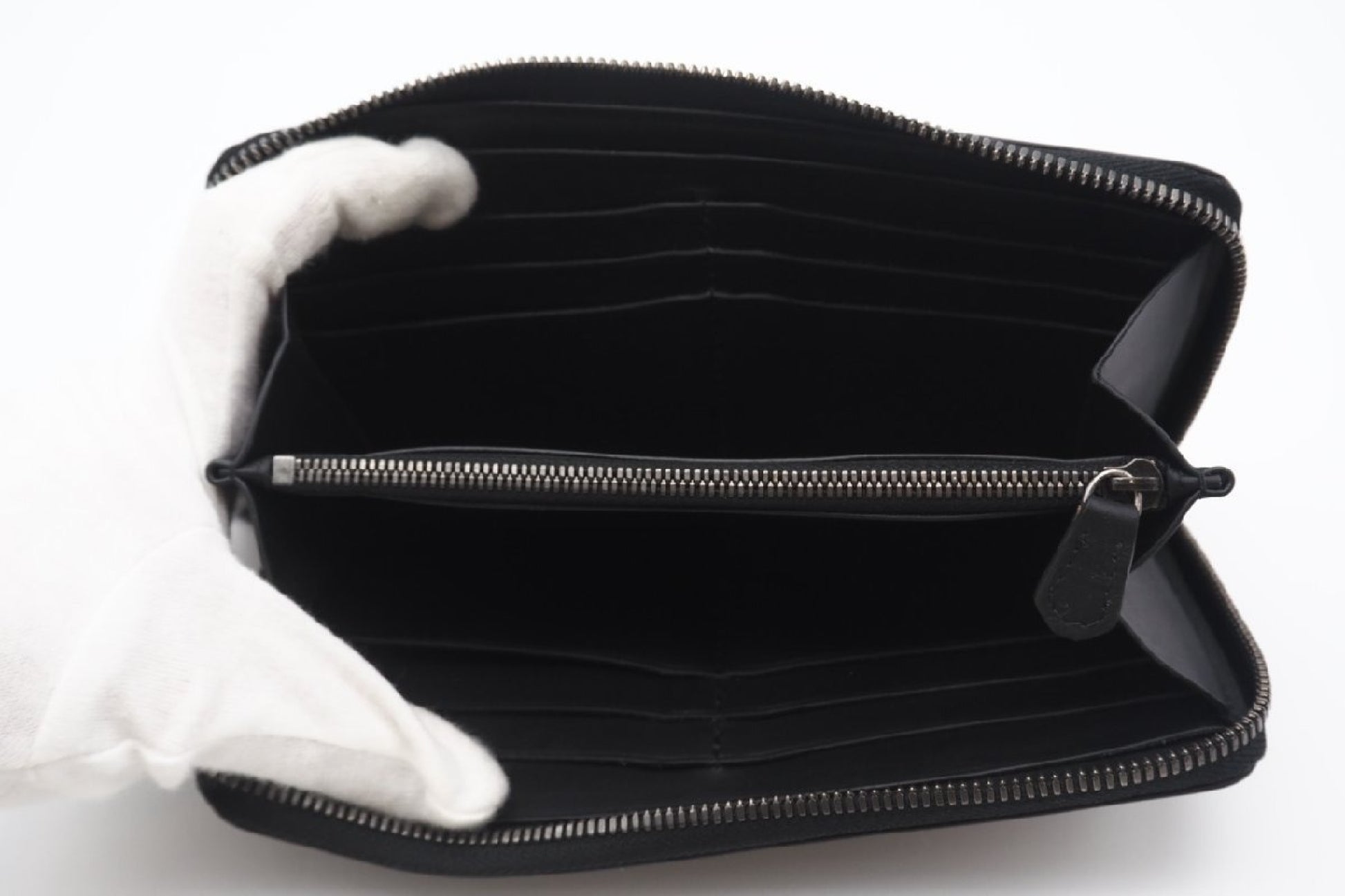 Berluti Calligraphy Long Zip Wallet Black/Gray F0290 Wallet