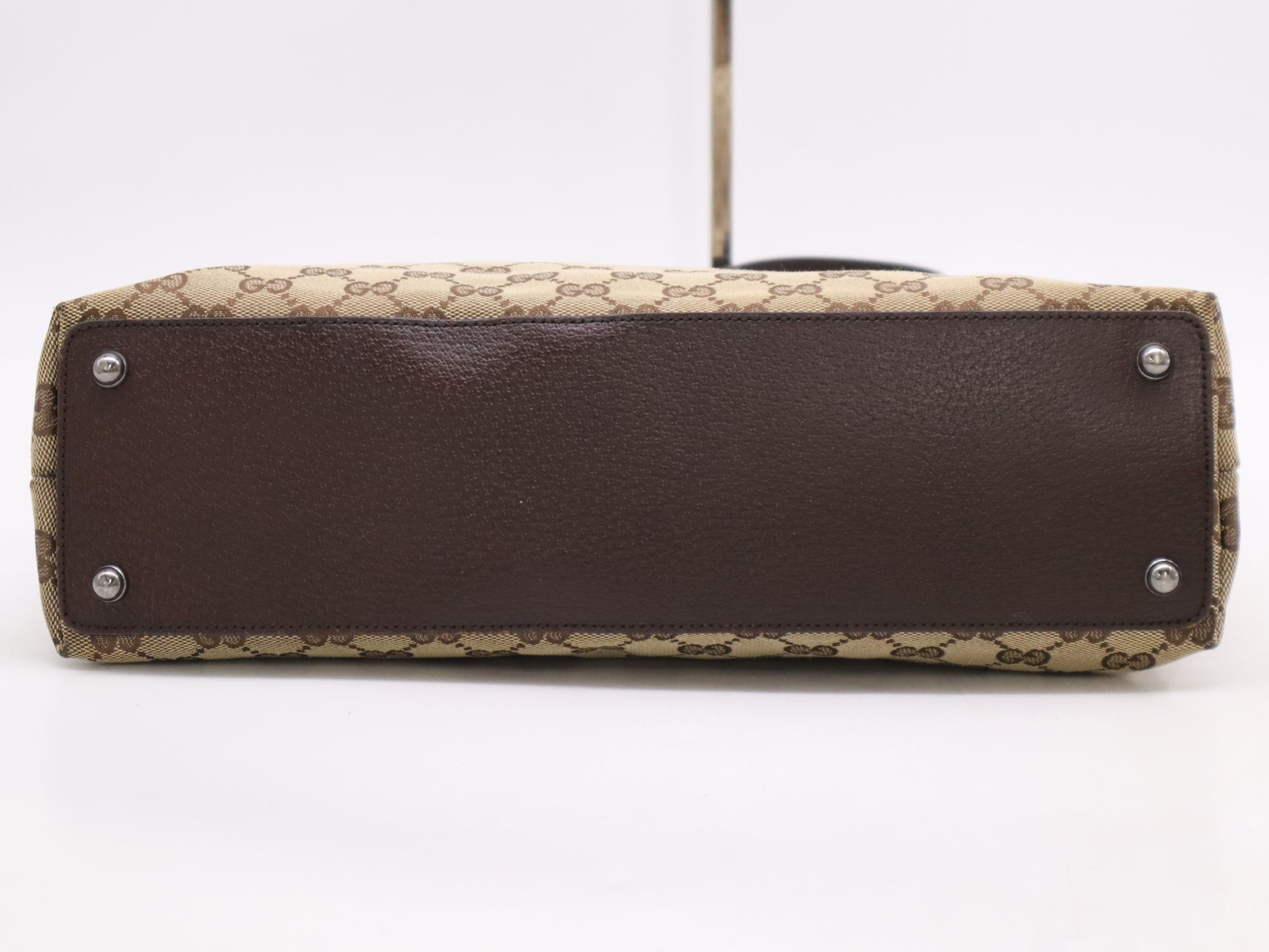 GUCCI 120837 GG Canvas Beige Brown Tote Bag