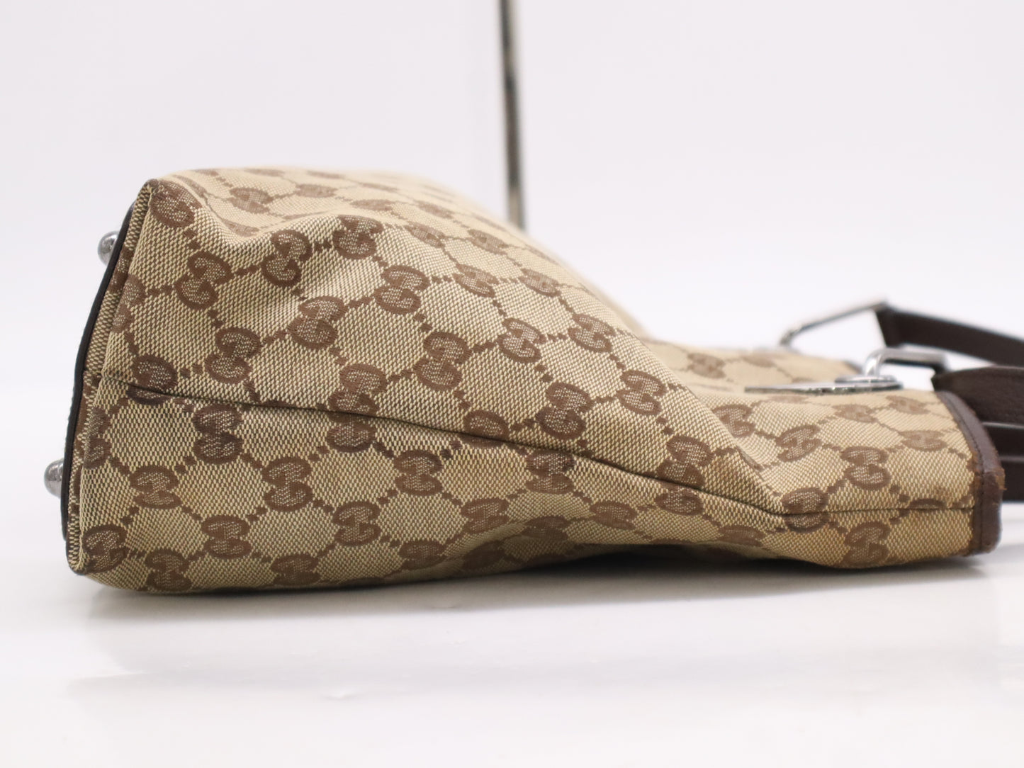 GUCCI 120837 GG Canvas Beige Brown Tote Bag