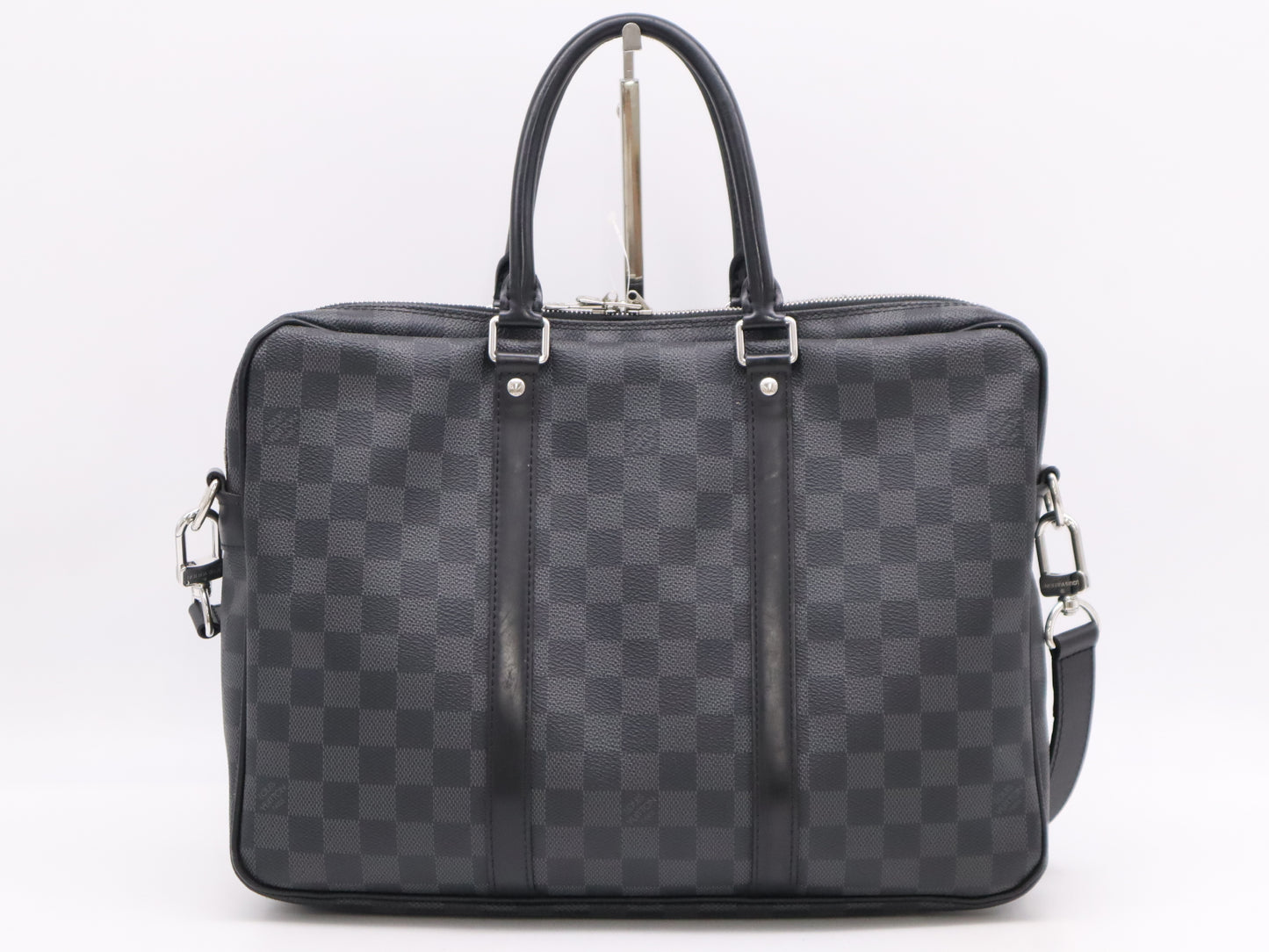 LOUIS VUITTON N41478 Graphite Porte-Document Voyage PDV PM Handbag with Shoulder Strap GI0137
