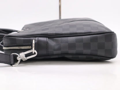 LOUIS VUITTON N41478 Graphite Porte-Document Voyage PDV PM Handbag with Shoulder Strap GI0137