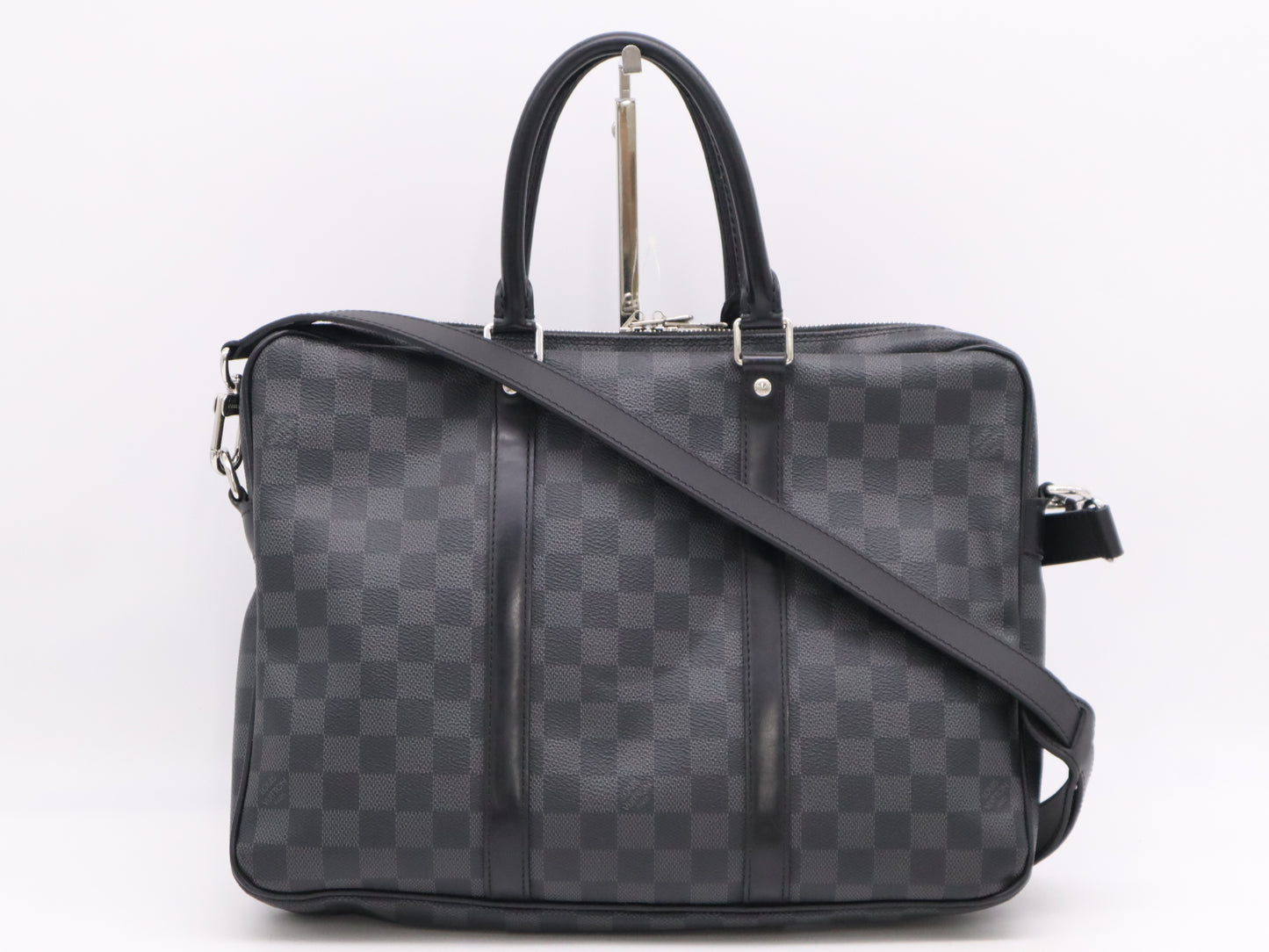 LOUIS VUITTON N41478 Graphite Porte-Document Voyage PDV PM Handbag with Shoulder Strap GI0137