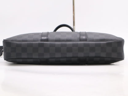 LOUIS VUITTON N41478 Graphite Porte-Document Voyage PDV PM Handbag with Shoulder Strap GI0137